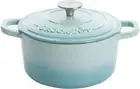 Artisan round Enameled Cast Iron Dutch Oven, 7-Quart, Aqua