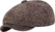 [Oshhni] Beret Hat Cabbie Driving Hat Fashion Casual Fall Octagonal Cap Men Flat Cap Newsboy Cap for Driving Outdoor Hiking Traveling