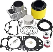 WOODEY 86.5mm Bore Cylinder Piston Ring Gasket Filter Kit for TRX 420 TRX420 Rancher 2014-2020 12100-HP7-A00 12100-HP5-600