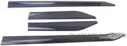 Abs Chrome Door Body Molding Compatible for Toyota Rav4 2019 2020 Door Body Protector Car Side Strips Trim Cover(Glossy Black)