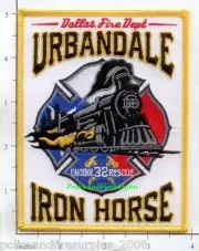 Texas - Dallas Engine 32 Rescue 32 Fire Rescue TX Fire Dept Patch Iron Horse