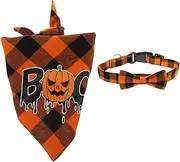 PENIKOKO 1 Set Washable Halloween Dog Bandana and Decorative Collar Puppy Supplies for Pet Birthdays and Photo Shoots Adorable and Durable Design