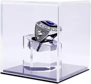 Championship Ring Display Case 1 Slot Hole | Baseball Ring Display Box | Softball Ring Box | Football Ring Case | Sport Ring Display Box | High School Ring Display Box