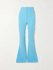[Alex Perry] Alex Perry - Aldrich Crepe Flared Pants - Light blue - UK 4 UK 4 Blue