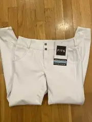 NWT FITS Nova Extended Knee Patch Breeches 26 White
