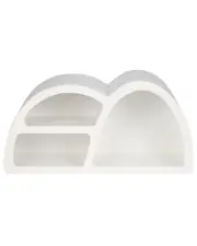 Sagebrook Home 24in Long Curved 3-Shelf Wall Storage
