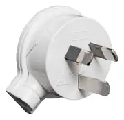 240V AC Mains Rewireable Right Angle Plug - White