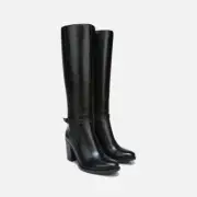 Naturalizer Womens Joslynn Knee High Heeled Boot | Black Narrow Calf | 8 M