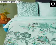 Bedding House Oilily City Sits Queen Bed Quilt Cover Set - Green