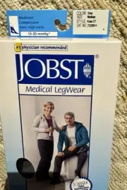 Jobst Sport Medium Grey Knee CT Medical Compression Socks 15-20 mmHg New Gray