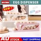 Automatic Scrolling Egg Rack Holder Storage Box Container Refrigerator 2-Tier AU