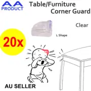 20x Table Corner Guard Protector Furniture Baby Proof Safety Soften Clear Type L