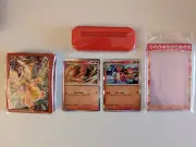 Pokemon Charizard EX Premium Collection Display Stand + Sleeves + 2 Promos