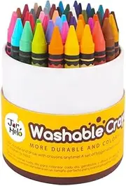 JarMelo Washable Crayons 48 Colours Set: Non Toxic Washable Crayons for Kids Craft and Drawing
