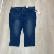 NYDJ High Rise Ami Skinny Capri Jeans Womens Plus 28W Lana Medium Wash Lift Tuck