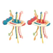 Pull String Rattle Sensory Texture Baby Teether Toy Toddler Educaional Toy Gift