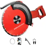 VEVOR Electric Concrete Saw, 14" Concrete Cutter, 1800W Concrete Saw, Electric Circular Saw with 14" Blade and Tools, Masonry Saw for Granite, Brick,