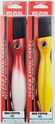 (2 Colors) Yo-Zuri R1371 Mag Popper (2-7/8oz) Floating Topwater Long Cast Lure
