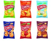 LORENZ - CRUNCHIPS - 140G - VARIOUS FLAVOURS - POTATOE PERFECT CHIPS - POLAND