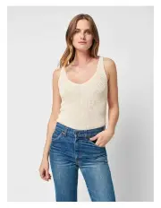 [Faherty] Miramar Linen Tank in Natural