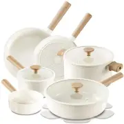 14pcs Ceramic Cookware Set, Pots and Pans Set Non Stick, Nonstick Cookware Se...