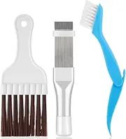 3 Pcs Air Conditioning Cleaning Brush Set, Condenser Cleaning Brush, Dryer Cleaning Kit, Metal Radiator Repair Tool for Outdoor Appliances