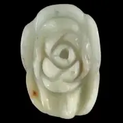 D02611# Hand Carved Peony Flower Amazonite Pendant Bead Gemstone