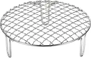 uxcell Round Cooking Rack 7.1-inch Stainless Steel Cross Wire Barbecue Grill Net with 50mm Legs for Cooking Baking Steaming BBQ