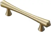 AIMALL Pure Copper Cabinet Handle Gold Modern Drawer Pull Light Luxury Wardrobe Door Knob 64mm 96mm 128mm Hole Spacing Electroplated Rust-Resistant for Furniture