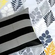 Loreto 144 TC 100% Cotton Double Bedsheet with 2 Pillow Cover for Every Day Use | Ideal for Any Queen Size Bed 5 X 6 fit| Soft, Breathable, Skin Friendly, Luxourious, Slate Grey and Yellow Flower