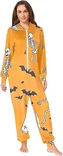 [ODAWA] Autumn Harvest White Adult Onesies Pajamas Long Sleeve Jumpsuit Homewear Sleepwear Jumpsuit Costume for Women Men
