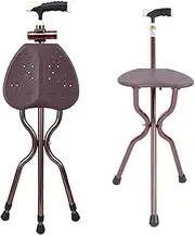 Best Health Cane Seat Stool Retractable Lightweight Walking Stick with LED Light for Elderly Outdoor Travel Rest Stool Folding Chair Replacement Large Golf Seat Large Weight Capacity