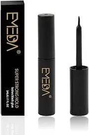 [EMEDA] Latex Free Waterproof Eyelash Glue Black Lashes Glue Super Strong Hold False Eyelash Glue Best Strip Eyelash Adhesive (Black 5ml)