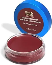 Blue Nectar Lip, Cheek & Eye Tint | with goodness of Nourishing Ghee, Shea Butter & Beetroot | Lip Stain with multiple flavors | Sulphate and Paraben Free (10g)