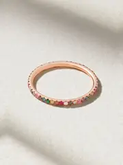[Ileana Makri] Ileana Makri - Thread 18-karat Rose Gold Multi-stone Ring - 4 1/4 4 1/4 Multi