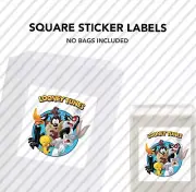 12 Looney Tunes 2.5" Sticker Label for Bag Treat Box Party Favor Bunny Daffy Taz