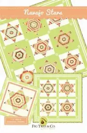 Quilt Pattern NAVAHO STARS Moda Fig Tree Somerset TABLE TOPPER Runner