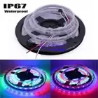 DC24V WS2811 5050 RGB led strip 60LEDs/m Addressable Tape IP67 waterproof 5m