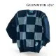 【Glenmuir】方格黑底白條羊毛衣(針織衫 毛衣 長袖毛衣 線衫)