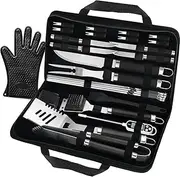 POLIGO 26PCS BBQ Accessories for Outdoor Grill Utensils Set Stainless Steel BBQ Tools Grilling Tools Set for Christmas Birthday Dads Presents, Barbecue Accessories Ideal Grilling Gifts for Men Women