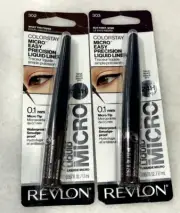 2 Revlon Colorstay Micro Easy Precision Liquid Liner 302 & 303 0.057 oz