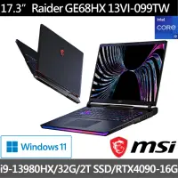 在飛比找momo購物網優惠-【MSI 微星】16吋i9 RTX4090 電競筆電(Rai