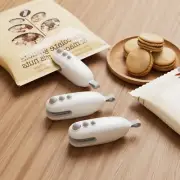 Mini Bag Sealer with Cutter Rechargeable Heat Sealer Portable Handheld White