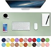 Leather Desk Mat, Waterproof Desktop Pad for Keyboard and Mouse, Office and Home Protector, 30" x 14"