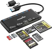 USB C USB3.0 Multi Card Reader for SD/TF/XD/CF/MS - 7-in-1 Memory Card Reader/Adapter for Windows, Mac, iPhone, Android(USB-A + USB-C)