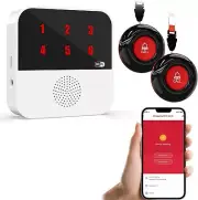 WiFi Smart Caregiver Pager - Wireless Alert System, 2 SOS Buttons, 1 Receiver...