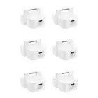 6x Boxsweden 2-Compartment Bathroom Caddy Storage Organiser Lrg 31x24.5cm White