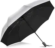 [ZOMAKE] Travel Folding Umbrella UPF 50+ UV Protection - Windproof Silver Coating Sun Blocking Umbrella Automatic Open Close