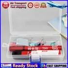 LF# Small Transparent Plastic Storage Box Jewelry Parts Functional Boxes (Blue
