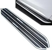2 pcs fits for Honda CRV CR-V 2023-2025 Side Step Running Board Nerf Bar Pedal Running Board Aluminium Silver-Edged Glowing Shadow (with Brackets)